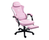 Fotel gamingowy COBRA PLAYER 5.0 CRF54PK z podnóżkiem - różowy